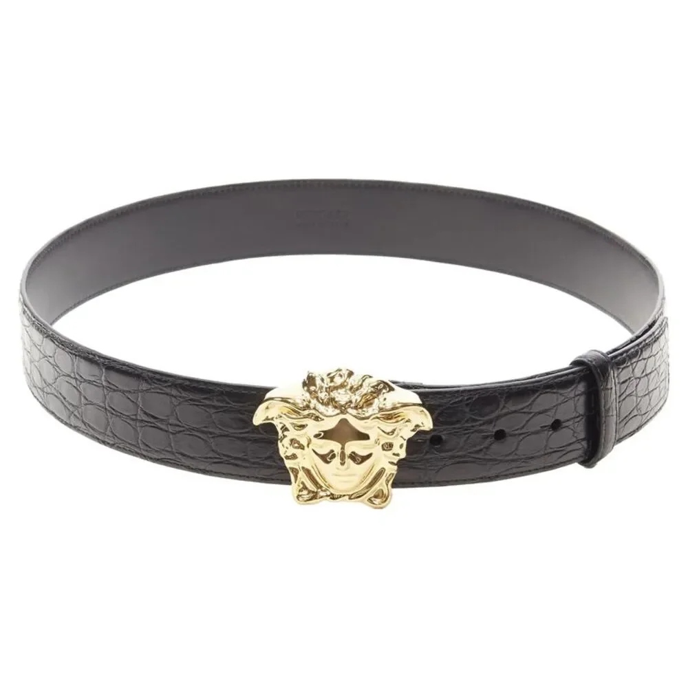 Versace La Medusa Gold Buckle Belt
